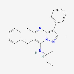 6-benzyl-N-(butan-2-yl)-2,5-dimethyl-3-phenylpyrazolo[1,5-a]pyrimidin-7-amine