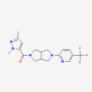 2-[5-(1,3-dimethyl-1H-pyrazole-5-carbonyl)-octahydropyrrolo[3,4-c]pyrrol-2-yl]-5-(trifluoromethyl)pyridine