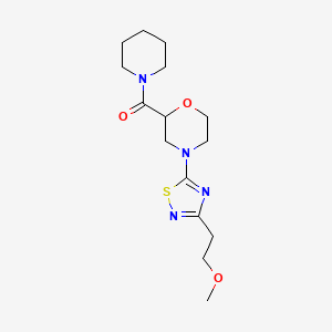 4-[3-(2-Methoxyethyl)-1,2,4-thiadiazol-5-yl]-2-(piperidine-1-carbonyl)morpholine