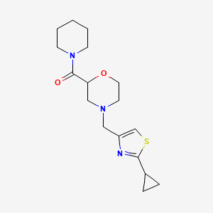 4-[(2-Cyclopropyl-1,3-thiazol-4-yl)methyl]-2-(piperidine-1-carbonyl)morpholine