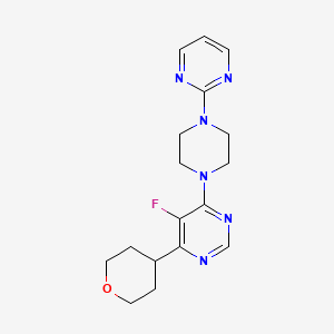 5-Fluoro-4-(oxan-4-yl)-6-[4-(pyrimidin-2-yl)piperazin-1-yl]pyrimidine