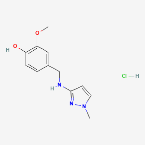 2-Methoxy-4-[[(1-methylpyrazol-3-yl)amino]methyl]phenol;hydrochloride