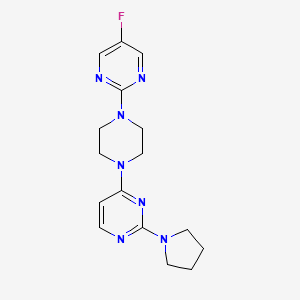 4-[4-(5-Fluoropyrimidin-2-yl)piperazin-1-yl]-2-(pyrrolidin-1-yl)pyrimidine