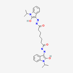 N'~1~,N'~7~-bis[(3E)-2-oxo-1-(propan-2-yl)-1,2-dihydro-3H-indol-3-ylidene]heptanedihydrazide