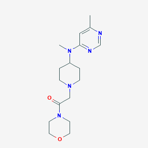 2-{4-[Methyl(6-methylpyrimidin-4-yl)amino]piperidin-1-yl}-1-(morpholin-4-yl)ethan-1-one