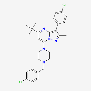 5-Tert-butyl-7-[4-(4-chlorobenzyl)piperazin-1-yl]-3-(4-chlorophenyl)-2-methylpyrazolo[1,5-a]pyrimidine