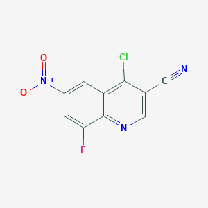 3-Quinolinecarbonitrile, 4-chloro-8-fluoro-6-nitro-