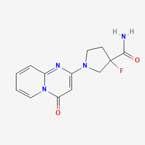 3-fluoro-1-{4-oxo-4H-pyrido[1,2-a]pyrimidin-2-yl}pyrrolidine-3-carboxamide