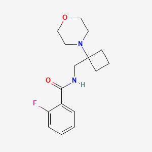 2-fluoro-N-{[1-(morpholin-4-yl)cyclobutyl]methyl}benzamide