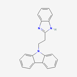 molecular formula C21H17N3 B1222482 9-[2-(1H-苯并咪唑-2-基)乙基]咔唑 
