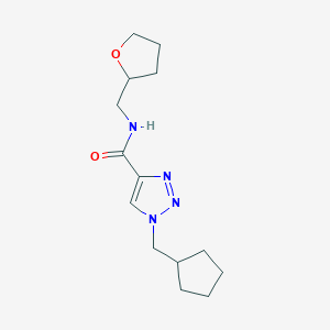 1-(cyclopentylmethyl)-N-[(oxolan-2-yl)methyl]-1H-1,2,3-triazole-4-carboxamide