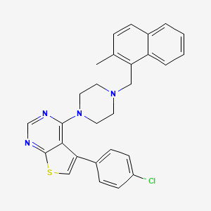 5-(4-Chlorophenyl)-4-{4-[(2-methylnaphthyl)methyl]piperazinyl}thiopheno[2,3-d] pyrimidine