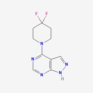 4,4-difluoro-1-{1H-pyrazolo[3,4-d]pyrimidin-4-yl}piperidine