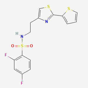 2,4-difluoro-N-{2-[2-(thiophen-2-yl)-1,3-thiazol-4-yl]ethyl}benzenesulfonamide