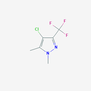 molecular formula C6H6ClF3N2 B12224899 4-Chloro-1,5-dimethyl-3-(trifluoromethyl)-1h-pyrazole 