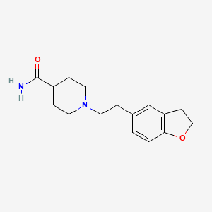 molecular formula C16H22N2O2 B12224907 1-[2-(2,3-Dihydro-1-benzofuran-5-yl)ethyl]piperidine-4-carboxamide 