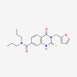 molecular formula C20H23N3O3S B1222491 3-(2-呋喃甲基)-4-氧代-N,N-二丙基-2-硫代亚磺酰基-1H-喹唑啉-7-甲酰胺 