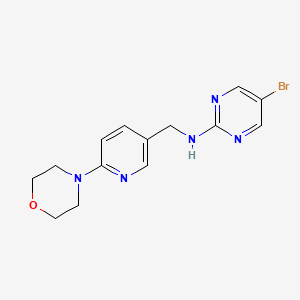 molecular formula C14H16BrN5O B12224921 5-bromo-N-{[6-(morpholin-4-yl)pyridin-3-yl]methyl}pyrimidin-2-amine 