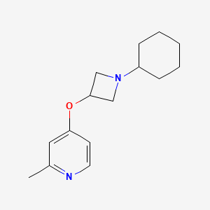 molecular formula C15H22N2O B12224930 4-[(1-Cyclohexylazetidin-3-yl)oxy]-2-methylpyridine 