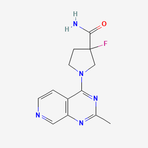 molecular formula C13H14FN5O B12224934 3-Fluoro-1-{2-methylpyrido[3,4-d]pyrimidin-4-yl}pyrrolidine-3-carboxamide 