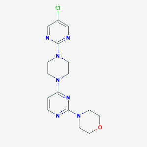 molecular formula C16H20ClN7O B12224944 4-{4-[4-(5-Chloropyrimidin-2-yl)piperazin-1-yl]pyrimidin-2-yl}morpholine 