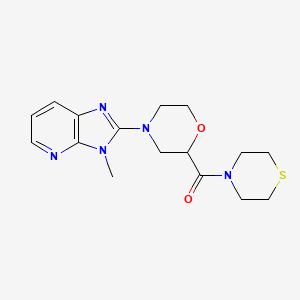 molecular formula C16H21N5O2S B12224951 4-{3-methyl-3H-imidazo[4,5-b]pyridin-2-yl}-2-(thiomorpholine-4-carbonyl)morpholine 