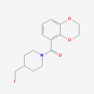 molecular formula C15H18FNO3 B12224985 1-(2,3-Dihydro-1,4-benzodioxine-5-carbonyl)-4-(fluoromethyl)piperidine 