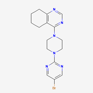 molecular formula C16H19BrN6 B12224998 4-[4-(5-Bromopyrimidin-2-yl)piperazin-1-yl]-5,6,7,8-tetrahydroquinazoline 