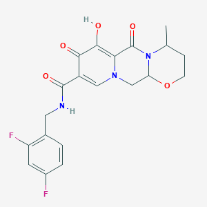 N-[(2,4-difluorophenyl)methyl]-11-hydroxy-7-methyl-9,12-dioxo-4-oxa-1,8-diazatricyclo[8.4.0.03,8]tetradeca-10,13-diene-13-carboxamide