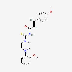 molecular formula C22H25N3O3S B1222503 (E)-3-(4-甲氧基苯基)-N-[4-(2-甲氧基苯基)哌嗪-1-碳硫代酰基]丙-2-烯酰胺 