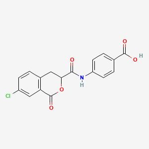 4-{[(7-chloro-1-oxo-3,4-dihydro-1H-isochromen-3-yl)carbonyl]amino}benzoic acid