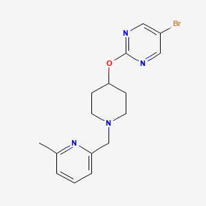 5-Bromo-2-({1-[(6-methylpyridin-2-yl)methyl]piperidin-4-yl}oxy)pyrimidine