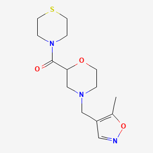 4-[(5-Methyl-1,2-oxazol-4-yl)methyl]-2-(thiomorpholine-4-carbonyl)morpholine