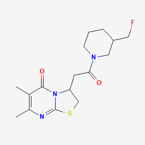 3-{2-[3-(fluoromethyl)piperidin-1-yl]-2-oxoethyl}-6,7-dimethyl-2H,3H,5H-[1,3]thiazolo[3,2-a]pyrimidin-5-one