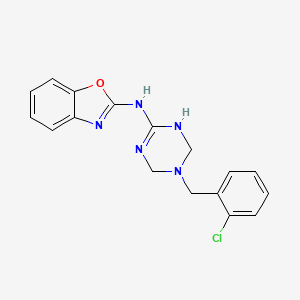 N-[5-(2-chlorobenzyl)-1,4,5,6-tetrahydro-1,3,5-triazin-2-yl]-1,3-benzoxazol-2-amine