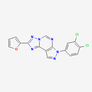 2-[3-(3,4-Dichlorophenyl)-6-hydropyrazolo[5,4-d]1,2,4-triazolo[1,5-e]pyrimidin-8-yl]furan