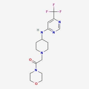 1-(Morpholin-4-yl)-2-(4-{[6-(trifluoromethyl)pyrimidin-4-yl]amino}piperidin-1-yl)ethan-1-one