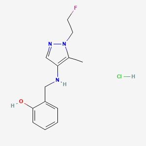 2-[[[1-(2-Fluoroethyl)-5-methylpyrazol-4-yl]amino]methyl]phenol;hydrochloride