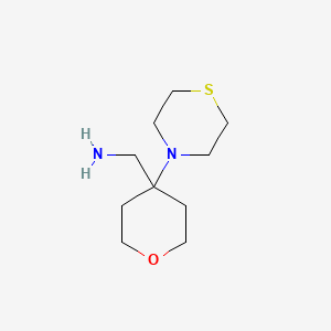 1-[4-(Thiomorpholin-4-yl)oxan-4-yl]methanamine