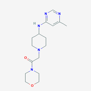 2-{4-[(6-Methylpyrimidin-4-yl)amino]piperidin-1-yl}-1-(morpholin-4-yl)ethan-1-one