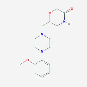 molecular formula C16H23N3O3 B12225187 6-{[4-(2-Methoxyphenyl)piperazin-1-yl]methyl}morpholin-3-one 