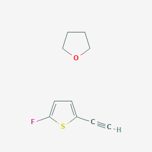 molecular formula C10H11FOS B12225197 2-Ethynyl-5-fluorothiophene;oxolane 