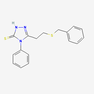 molecular formula C17H17N3S2 B1222523 4-phenyl-3-[2-(phenylmethylthio)ethyl]-1H-1,2,4-triazole-5-thione 