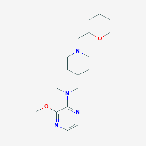 3-methoxy-N-methyl-N-({1-[(oxan-2-yl)methyl]piperidin-4-yl}methyl)pyrazin-2-amine