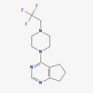 1-{5H,6H,7H-cyclopenta[d]pyrimidin-4-yl}-4-(2,2,2-trifluoroethyl)piperazine