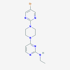 molecular formula C14H18BrN7 B12225349 4-[4-(5-bromopyrimidin-2-yl)piperazin-1-yl]-N-ethylpyrimidin-2-amine 