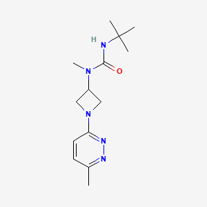 molecular formula C14H23N5O B12225350 3-Tert-butyl-1-methyl-1-[1-(6-methylpyridazin-3-yl)azetidin-3-yl]urea 