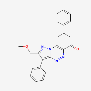 molecular formula C23H20N4O2 B12225359 2-(methoxymethyl)-3,8-diphenyl-8,9-dihydropyrazolo[5,1-c][1,2,4]benzotriazin-6(7H)-one 