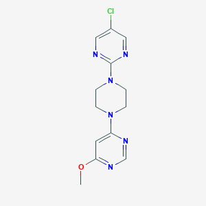 molecular formula C13H15ClN6O B12225365 4-[4-(5-Chloropyrimidin-2-yl)piperazin-1-yl]-6-methoxypyrimidine 