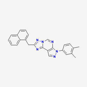 3-(3,4-Dimethylphenyl)-8-(naphthylmethyl)-6-hydropyrazolo[5,4-d]1,2,4-triazolo [1,5-e]pyrimidine